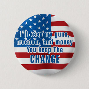 Badge Rond 5 Cm Bouton anti-Obama