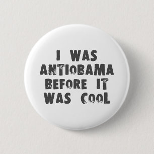 Badge Rond 5 Cm Bouton anti Obama