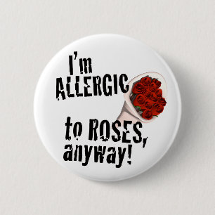 Badge Rond 5 Cm Bouton anti Saint Valentin