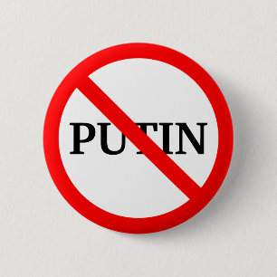 Badge Rond 5 Cm Bouton Anti Vladimir Poutine