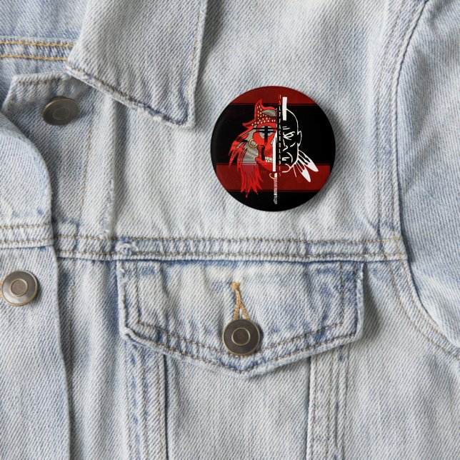 Badge Rond 5 Cm Bouton ®️ Apache Knife (En situation)