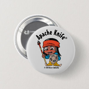 Badge Rond 5 Cm Bouton Apache Knife®™ Apache Kid 4.B