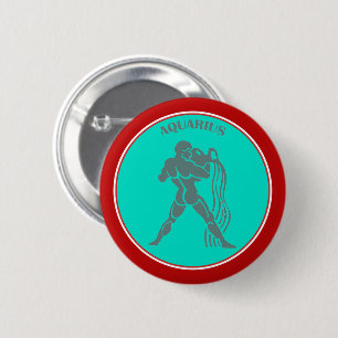 Badge Rond 5 Cm Bouton Aquarius