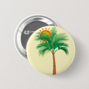 Badge Rond 5 Cm Bouton Arbre de palme