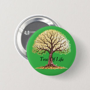 Badge Rond 5 Cm Bouton Arbre de vie