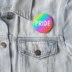 Badge Rond 5 Cm Bouton Arc-en-ciel
