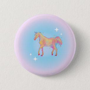 Badge Rond 5 Cm bouton arc-en-ciel