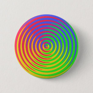 Badge Rond 5 Cm Bouton arc-en-ciel