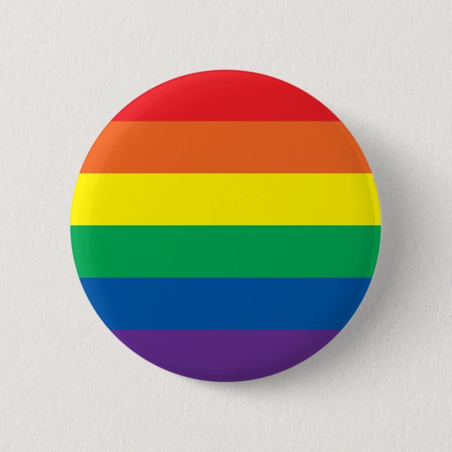 Badge Rond 5 Cm Bouton Arc-en-ciel (Devant)