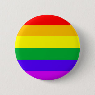 Badge Rond 5 Cm Bouton arc-en-ciel