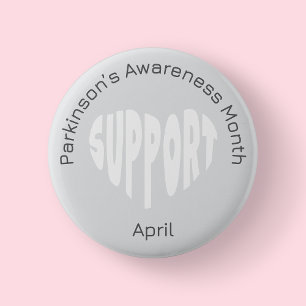 Badge Rond 5 Cm Bouton argenté du Mois de sensibilisation à la mal
