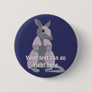 Badge Rond 5 Cm Bouton Armadillo