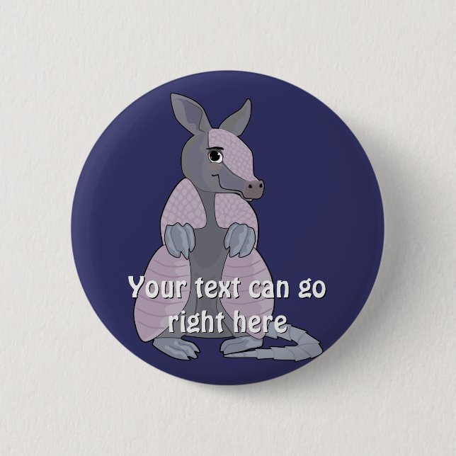 Badge Rond 5 Cm Bouton Armadillo (Devant)