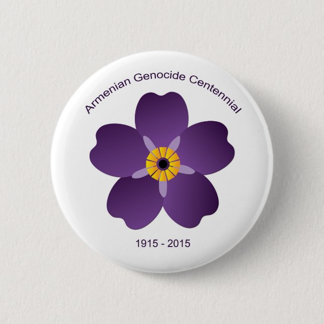 Badge Rond 5 Cm Bouton arménien de Centennial de génocide (Devant)