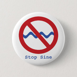 Badge Rond 5 Cm Bouton Arrêter la ligne