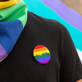 Badge Rond 5 Cm Bouton arrière de la fierté LGBT et de l'arc-en-ci