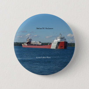 Badge Rond 5 Cm Bouton Arthur M. Anderson