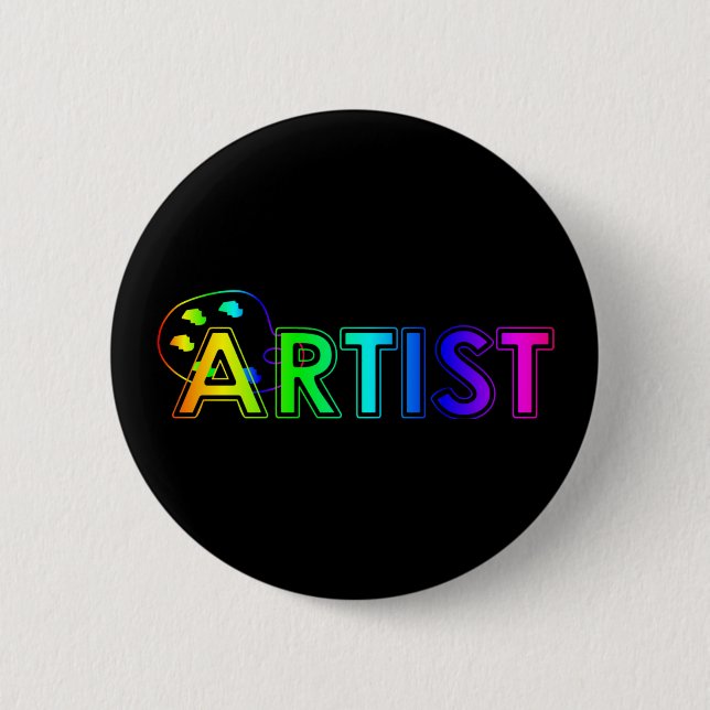 Badge Rond 5 Cm Bouton Artiste (Devant)