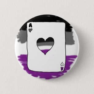 Badge Rond 5 Cm Bouton "As" de la fierté sexuelle