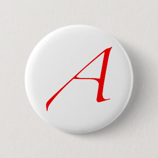 Badge Rond 5 Cm Bouton athée de lettre d'écarlate