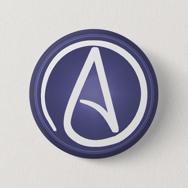 Badge Rond 5 Cm Bouton athée de symbole (Devant)
