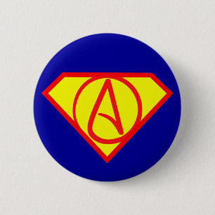 Badge Rond 5 Cm Bouton athée superbe