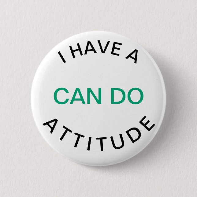 Badge Rond 5 Cm Bouton Attitude (Devant)