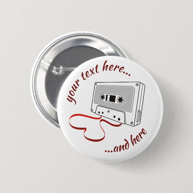 Badge Rond 5 Cm Bouton audio (Devant & derrière)