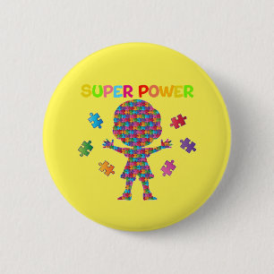 Badge Rond 5 Cm Bouton autisme