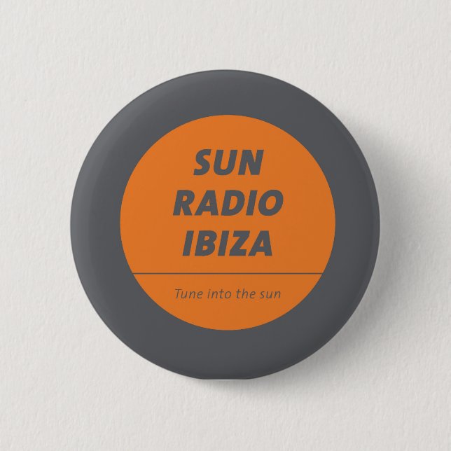 Badge Rond 5 Cm Bouton autocollant par Sun Radio Ibiza  (Devant)