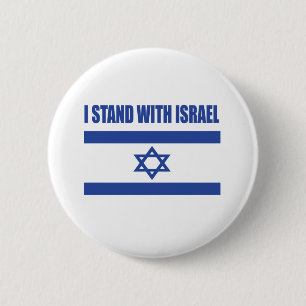 Badge Rond 5 Cm Bouton avec drapeau d'Israël