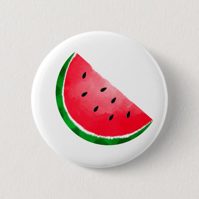 Badge Rond 5 Cm Bouton avec la pastèque (Devant)