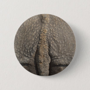 Badge Rond 5 Cm Bouton avec la peau de rhinocéros