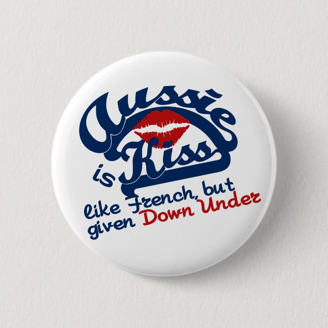 Badge Rond 5 Cm Bouton Baiser australien (Devant)