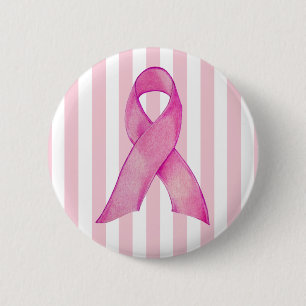 Badge Rond 5 Cm Bouton Bande de ruban rose