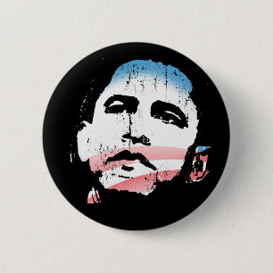 Badge Rond 5 Cm Bouton Barack Obama