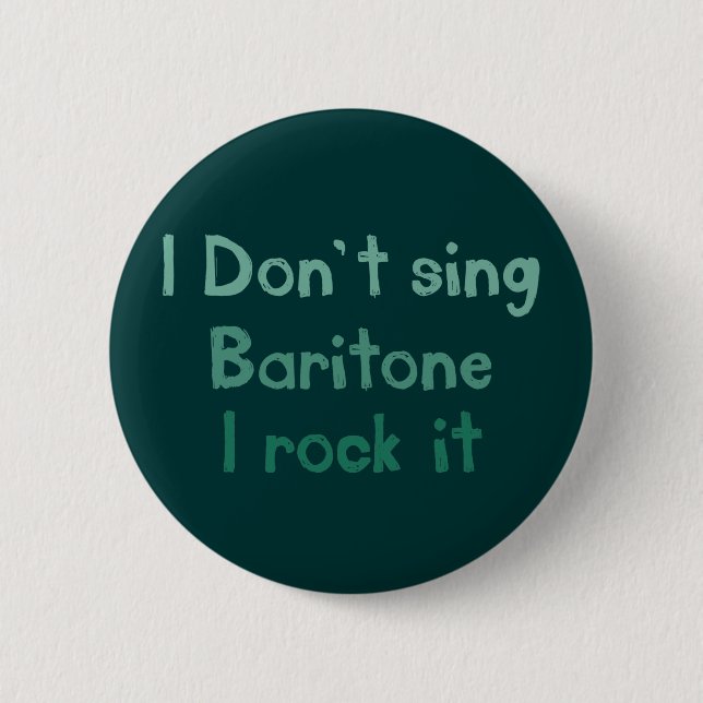 Badge Rond 5 Cm Bouton Baritone Rock It (Devant)