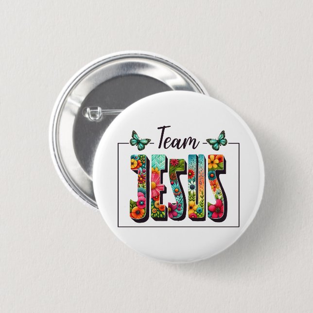 Badge Rond 5 Cm Bouton Basé Sur La Foi (Devant & derrière)