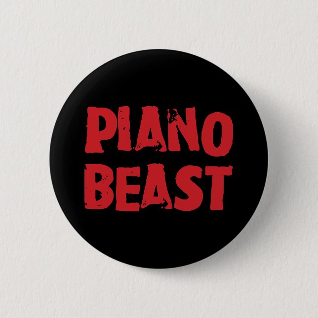 Badge Rond 5 Cm Bouton Beast Piano (Devant)