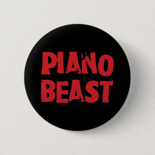 Badge Rond 5 Cm Bouton Beast Piano