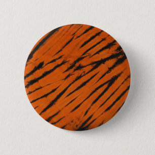 Badge Rond 5 Cm Bouton Bengale noir et orange