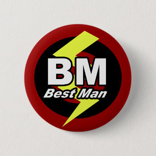 Badge Rond 5 Cm Bouton Best Man