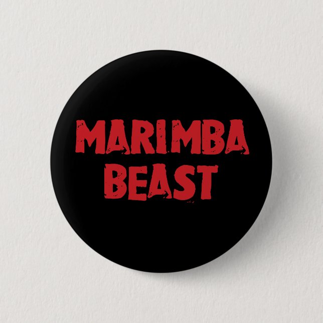 Badge Rond 5 Cm Bouton Bête de Marimba (Devant)
