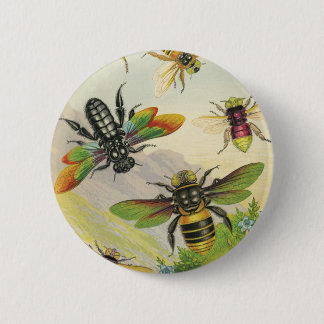 Badge Rond 5 Cm Bouton Bevy of Beautiful Bees