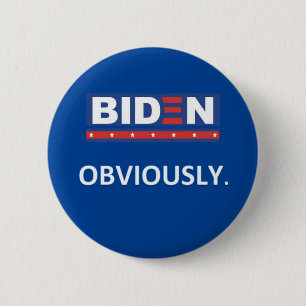 Badge Rond 5 Cm Bouton Biden Évidemment