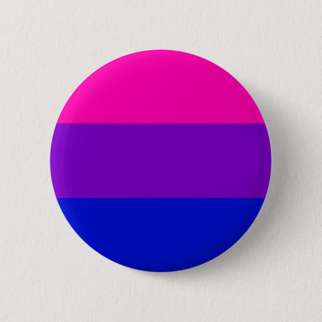 Badge Rond 5 Cm Bouton bisexuel de drapeau de fierté (Devant)