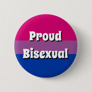 Badge Rond 5 Cm Bouton bisexuel fier de drapeau