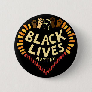 Badge Rond 5 Cm Bouton Black Lives Matton ~ foncé