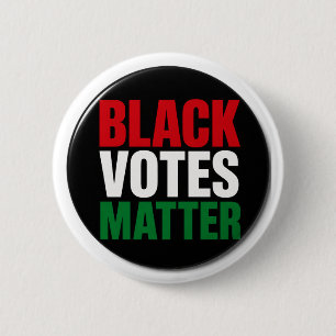Badge Rond 5 Cm Bouton Black Votes Matter