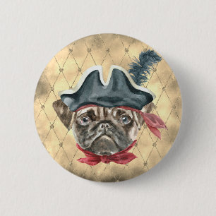 Badge Rond 5 Cm Bouton Blackface Carlin pirate